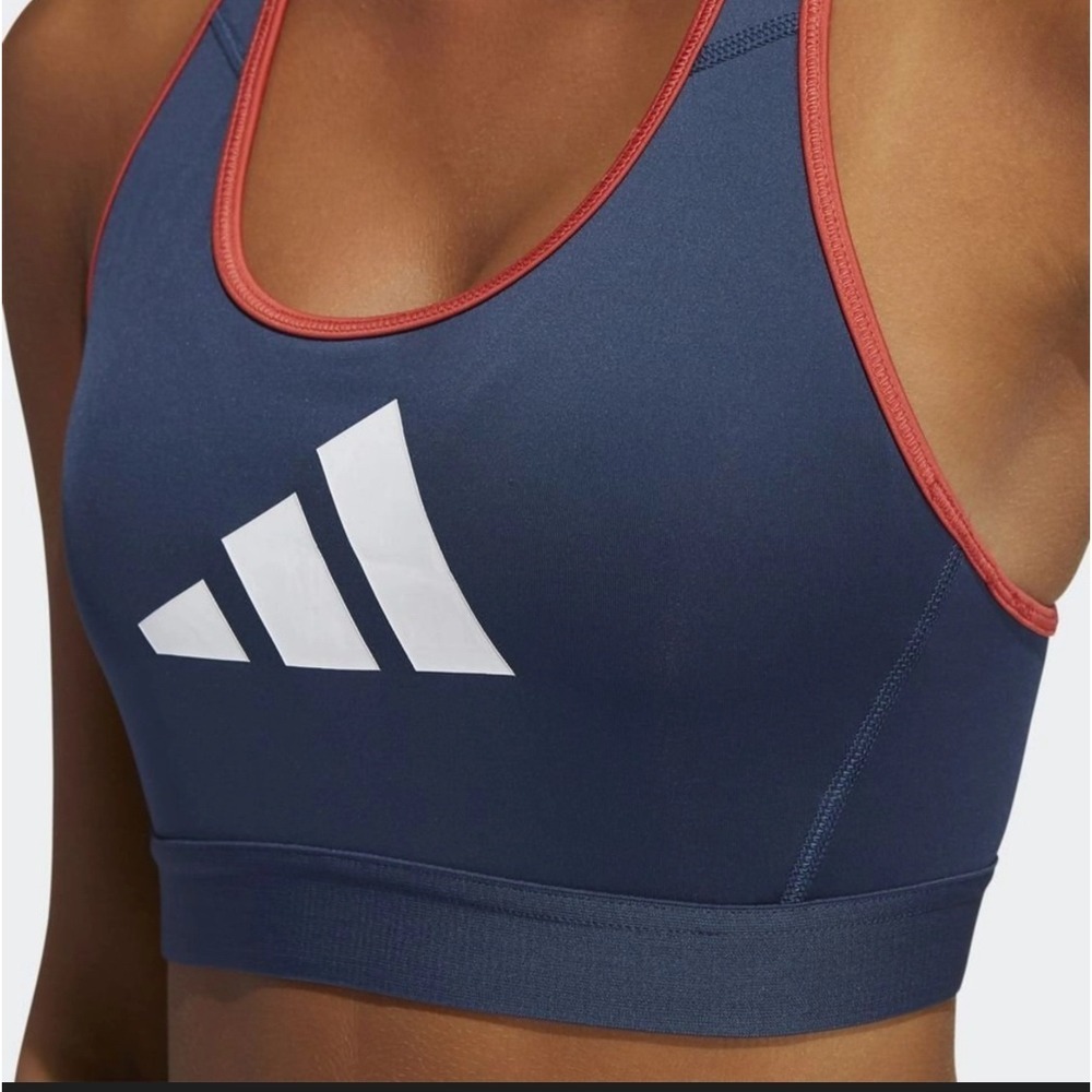 Adidas Womens Support Don't Rest 3 Bra Blue White Size L